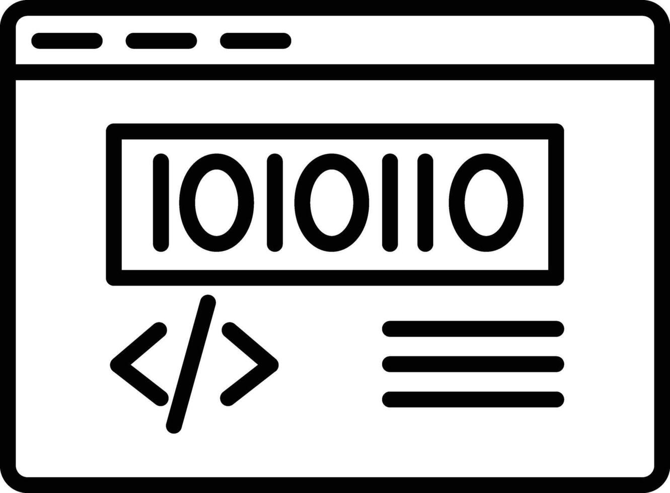 Binary Code Illustration Icon vector
