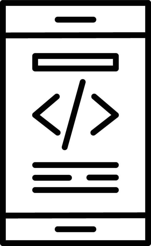 Mobile Coding Illustration Icon vector