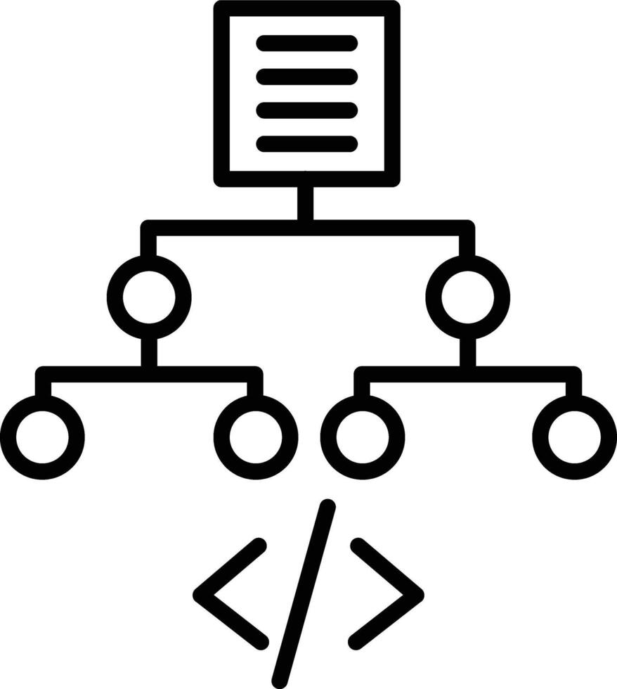 algoritmo ilustración icono vector