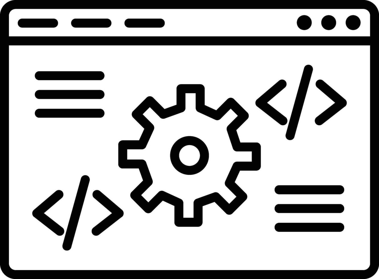 Code Settings Illustration Icon vector