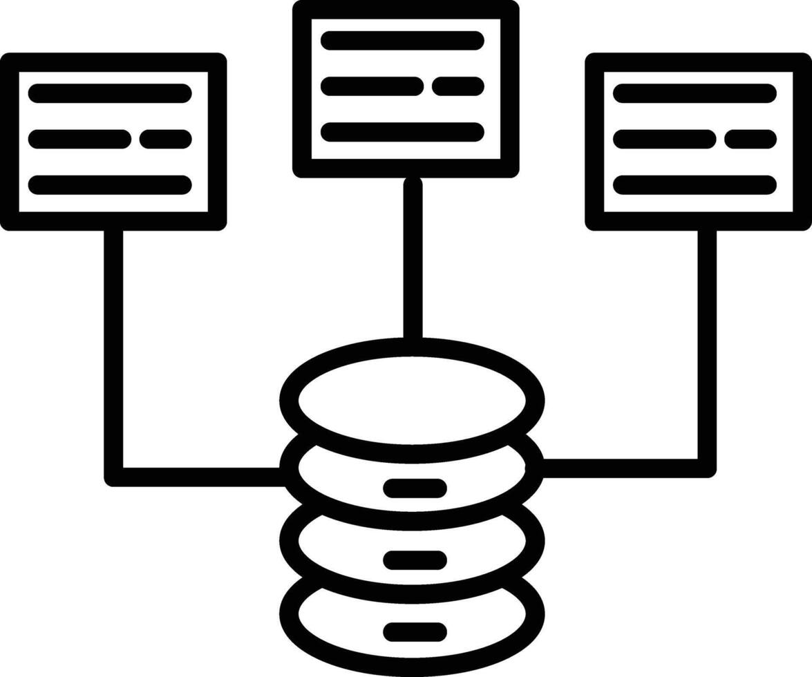 Big Data Illustration Icon vector