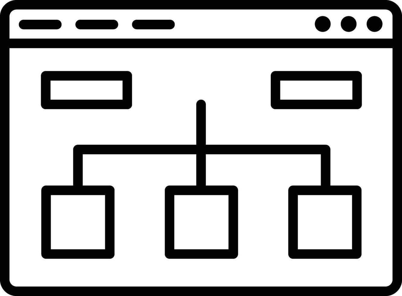Website Structure Illustration Icon vector