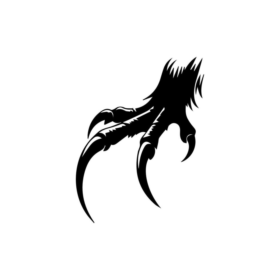 Monster, lion or bear paw nails traces vector