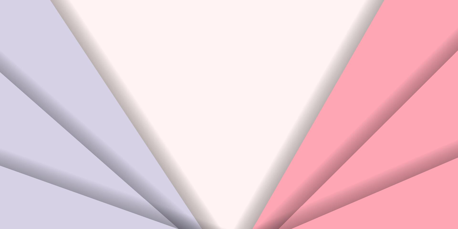 A pink and blue background with a white triangle vector