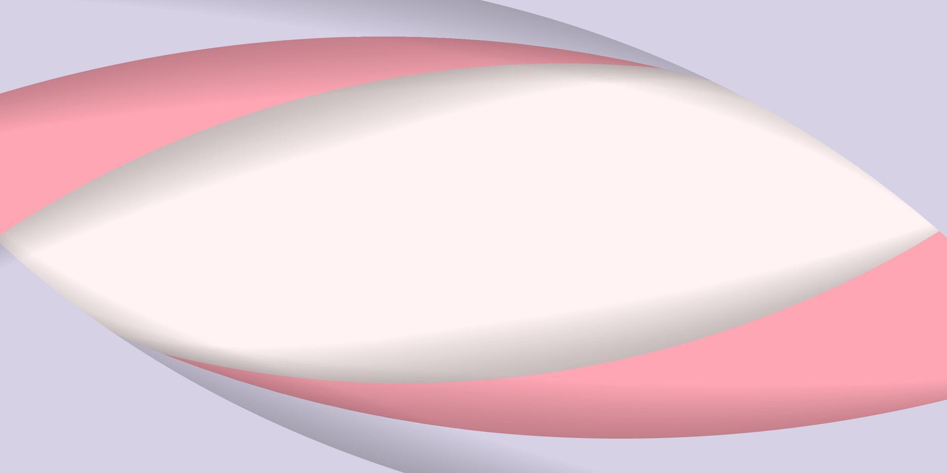 A pink and white abstract background with a curved shape vector