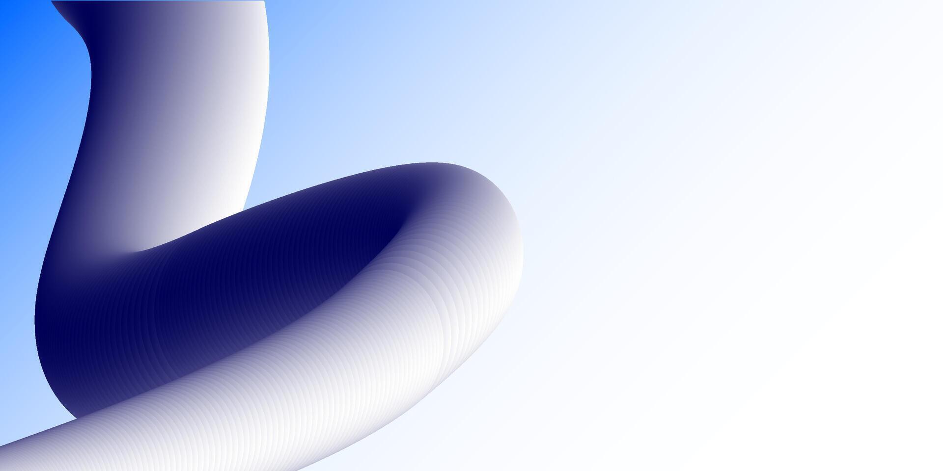 A blue and white abstract shape vector