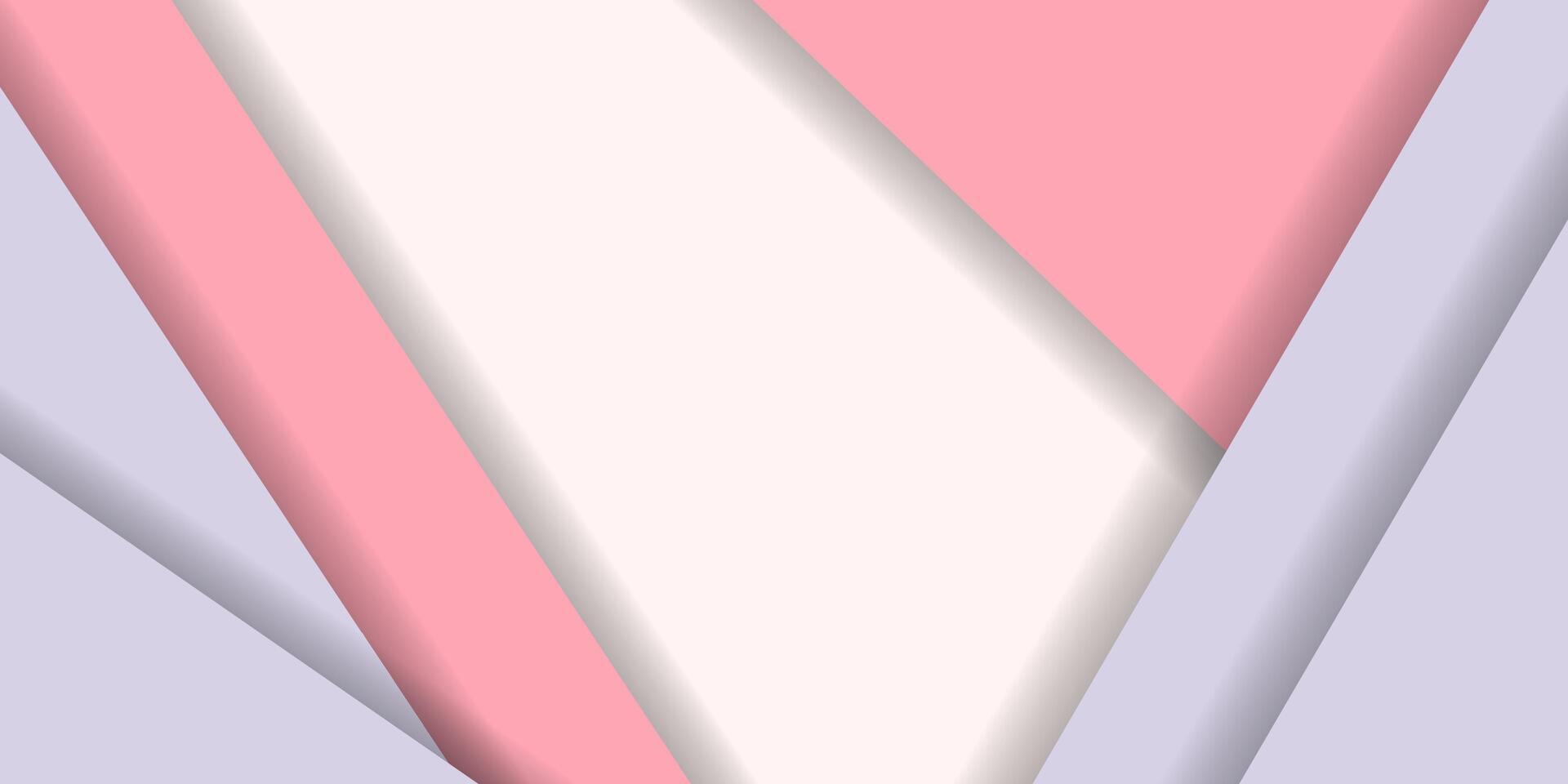 A pink and white background with a triangle shape vector