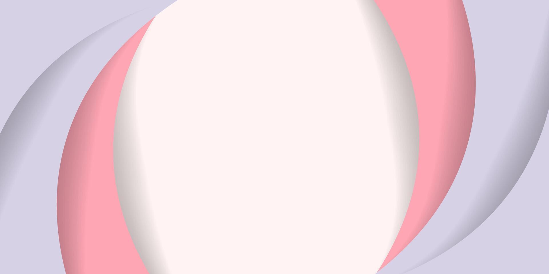 A pink and white background with a curved shape vector