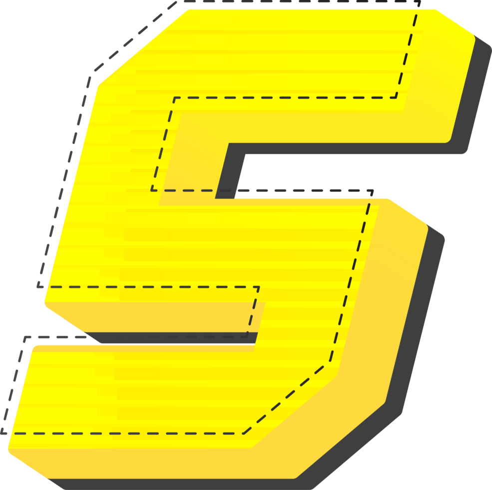 The letter s is made of yellow and black png