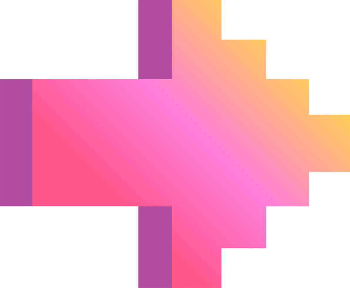 A pink and purple arrow pointing to the left png