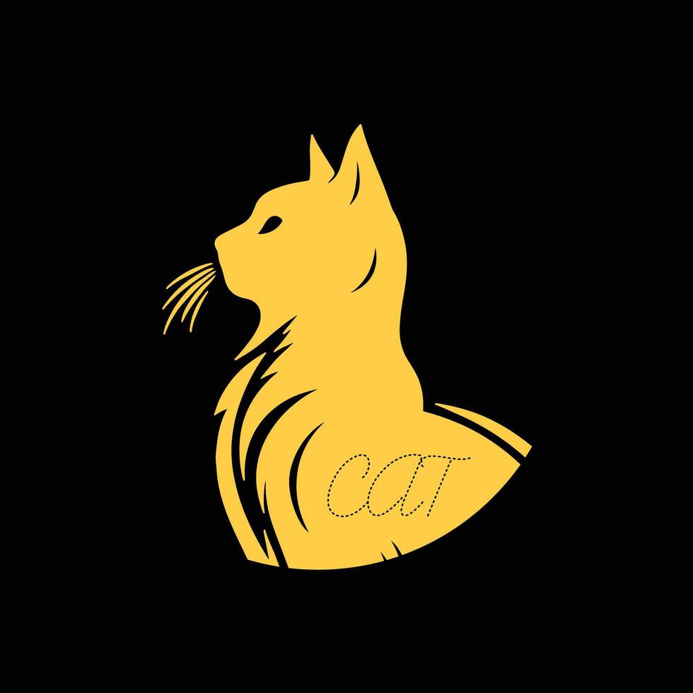 Cute Minimalist Cat Head Logo for Modern and Playful Branding vector