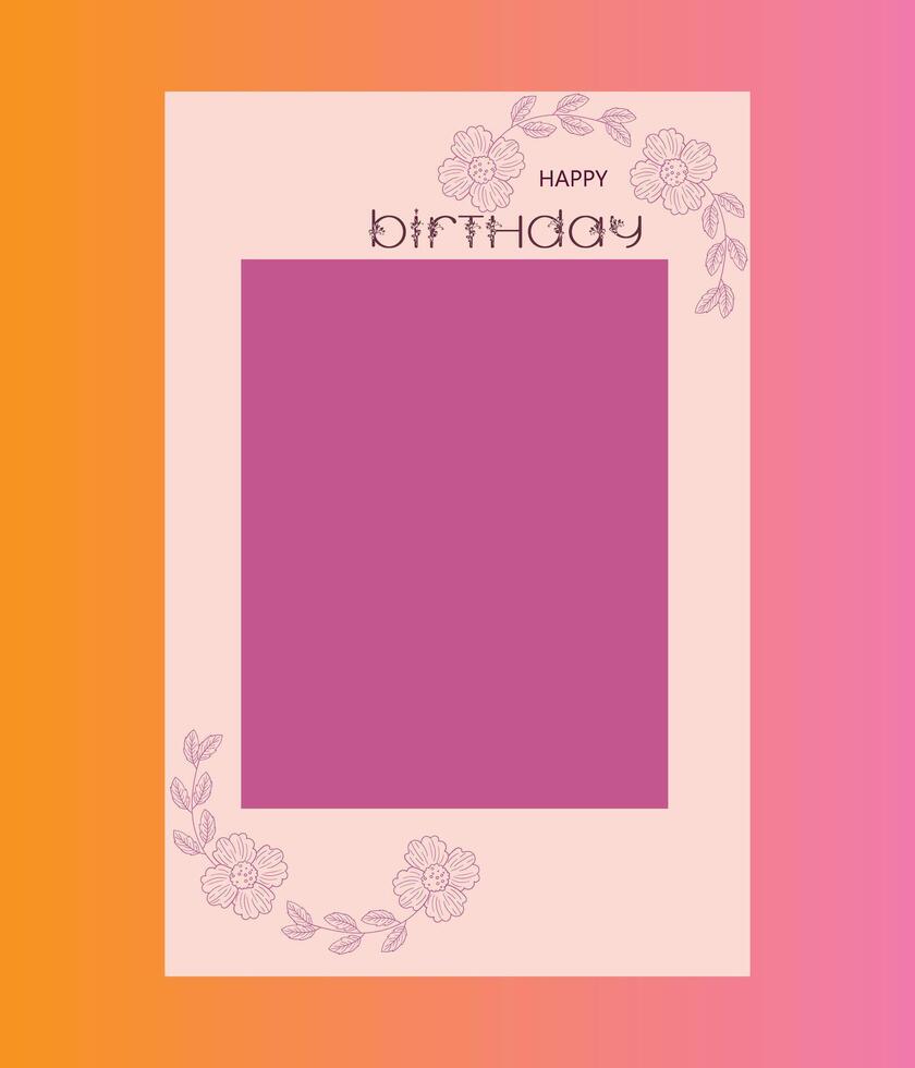 Beautiful Birthday Card vector