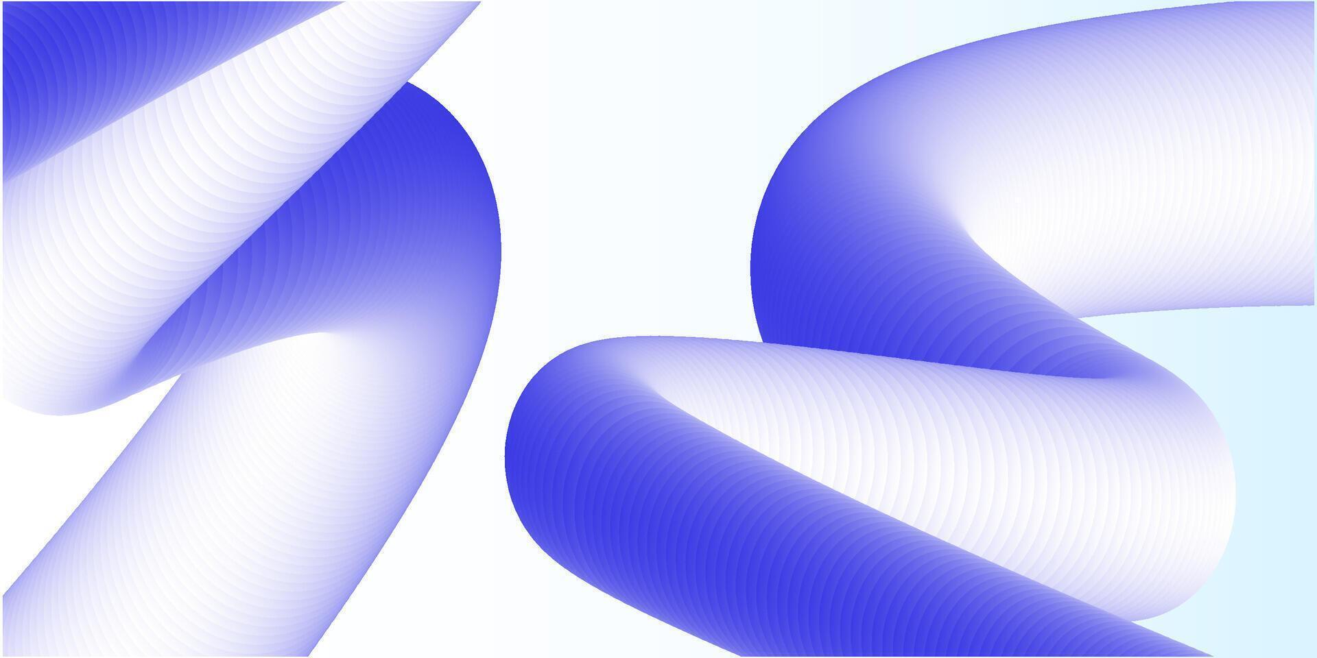 Abstract blue and white curved lines vector