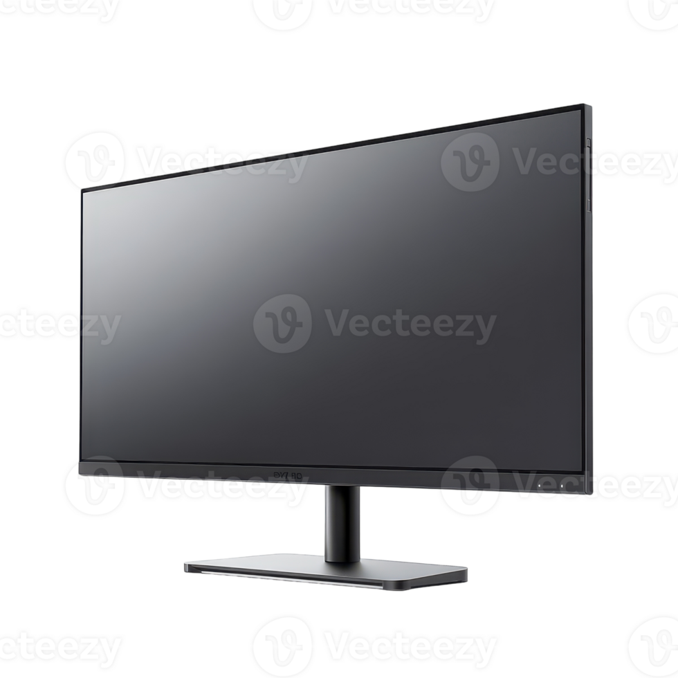 A monitor with a black screen on it png