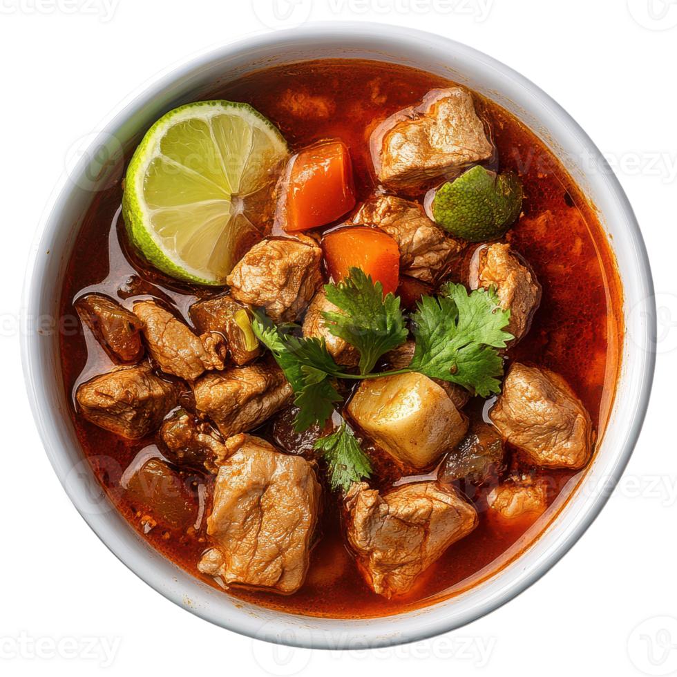 Delicious Menudo Soup for Comforting Meals Transparent Background. png