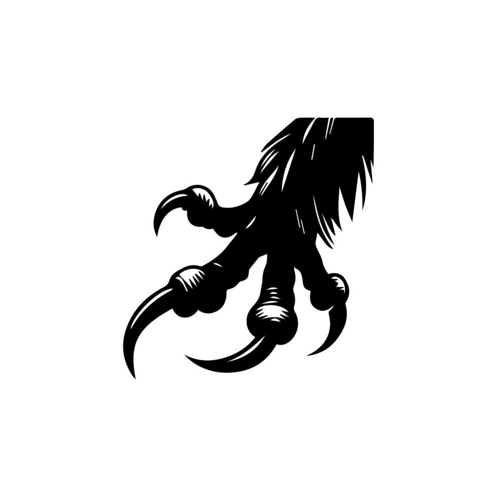 Eagle claw marks, scratches, predator bird nail vector
