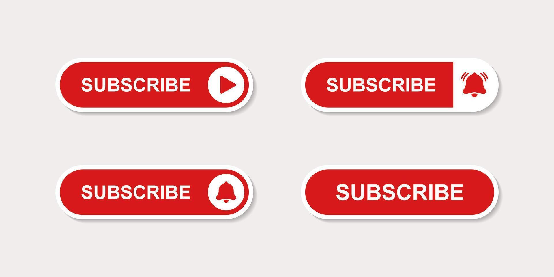 web subscribe and share bell button vector