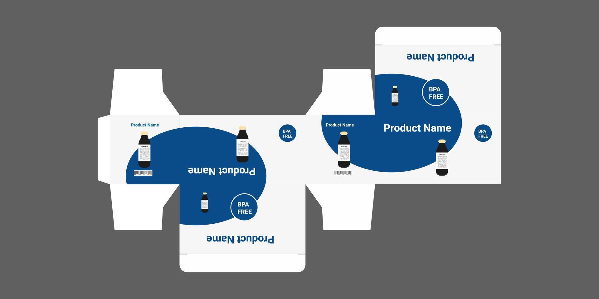 a box with a bottle of wine in it vector