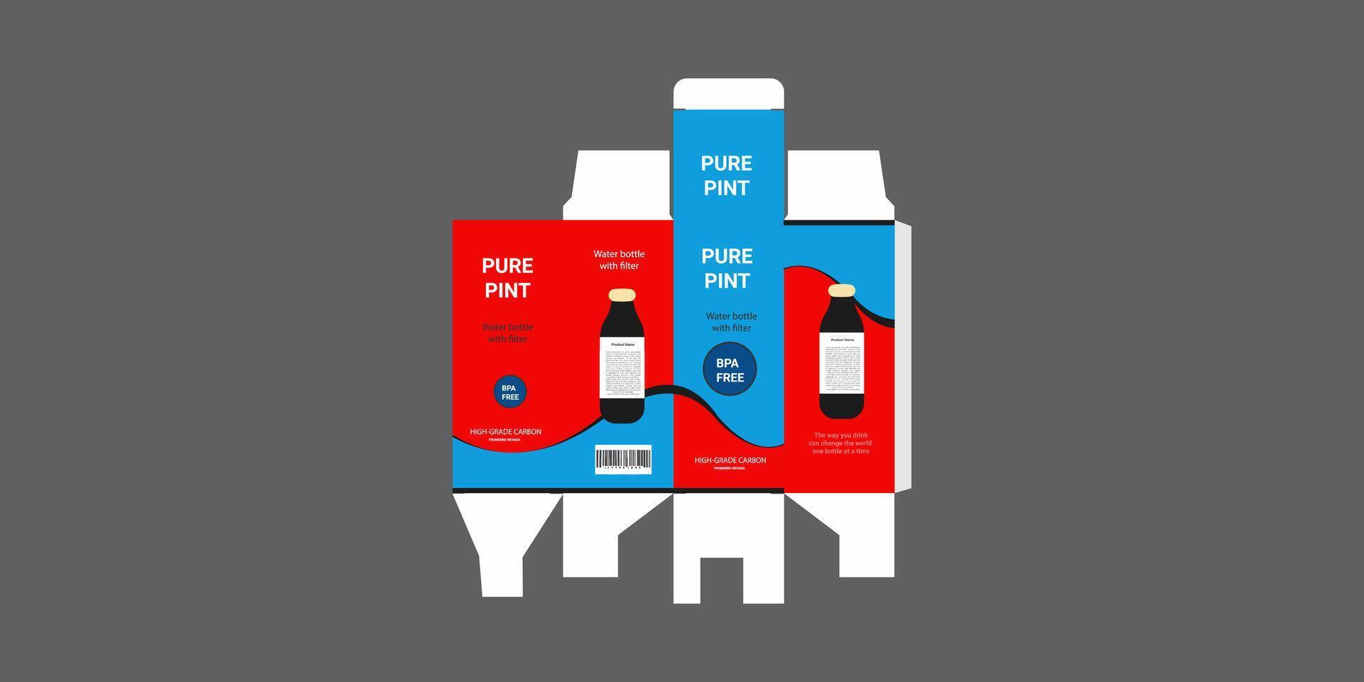 a package of pure pomade on a gray background vector