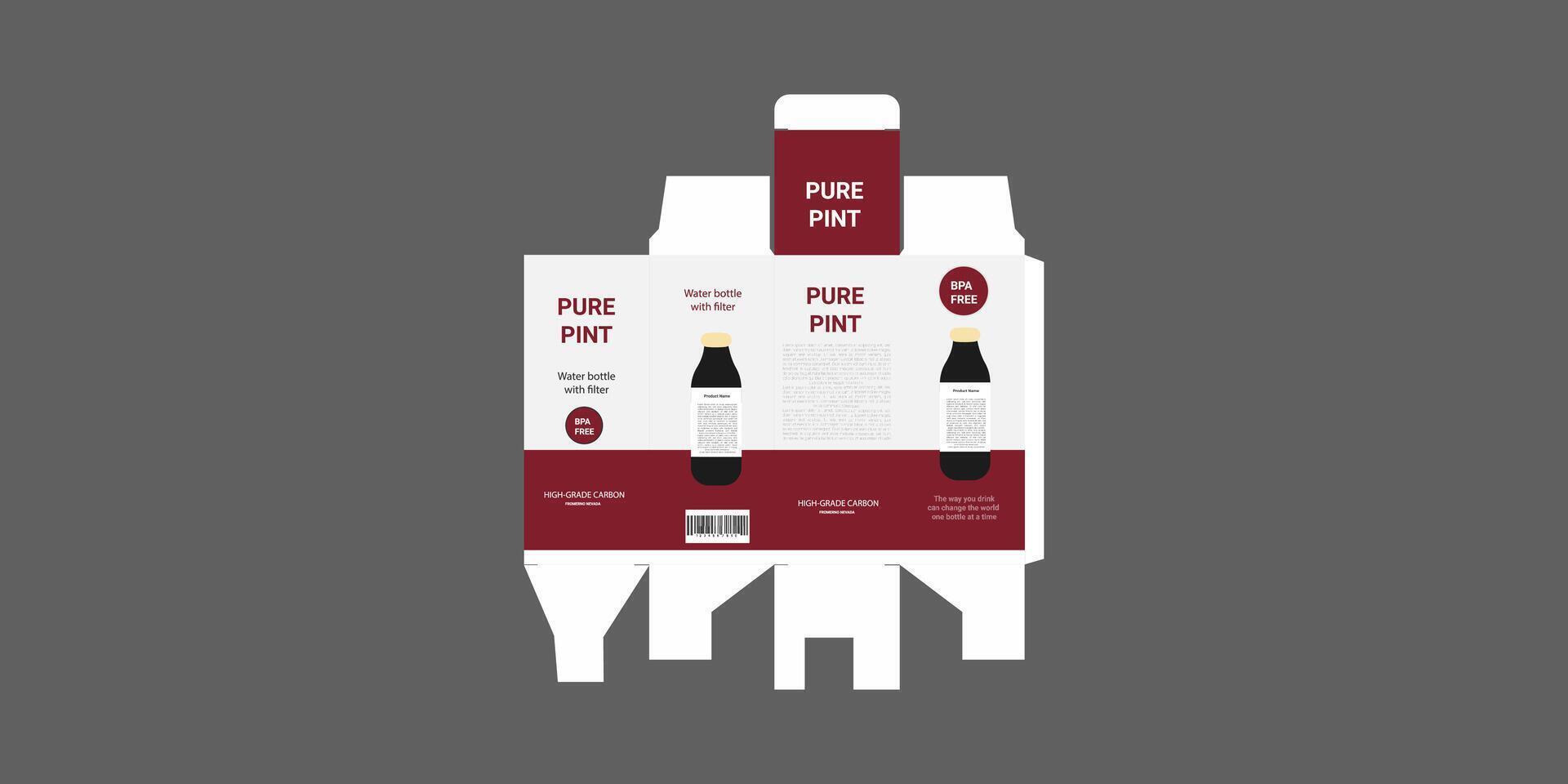 wine packaging design mockup vector