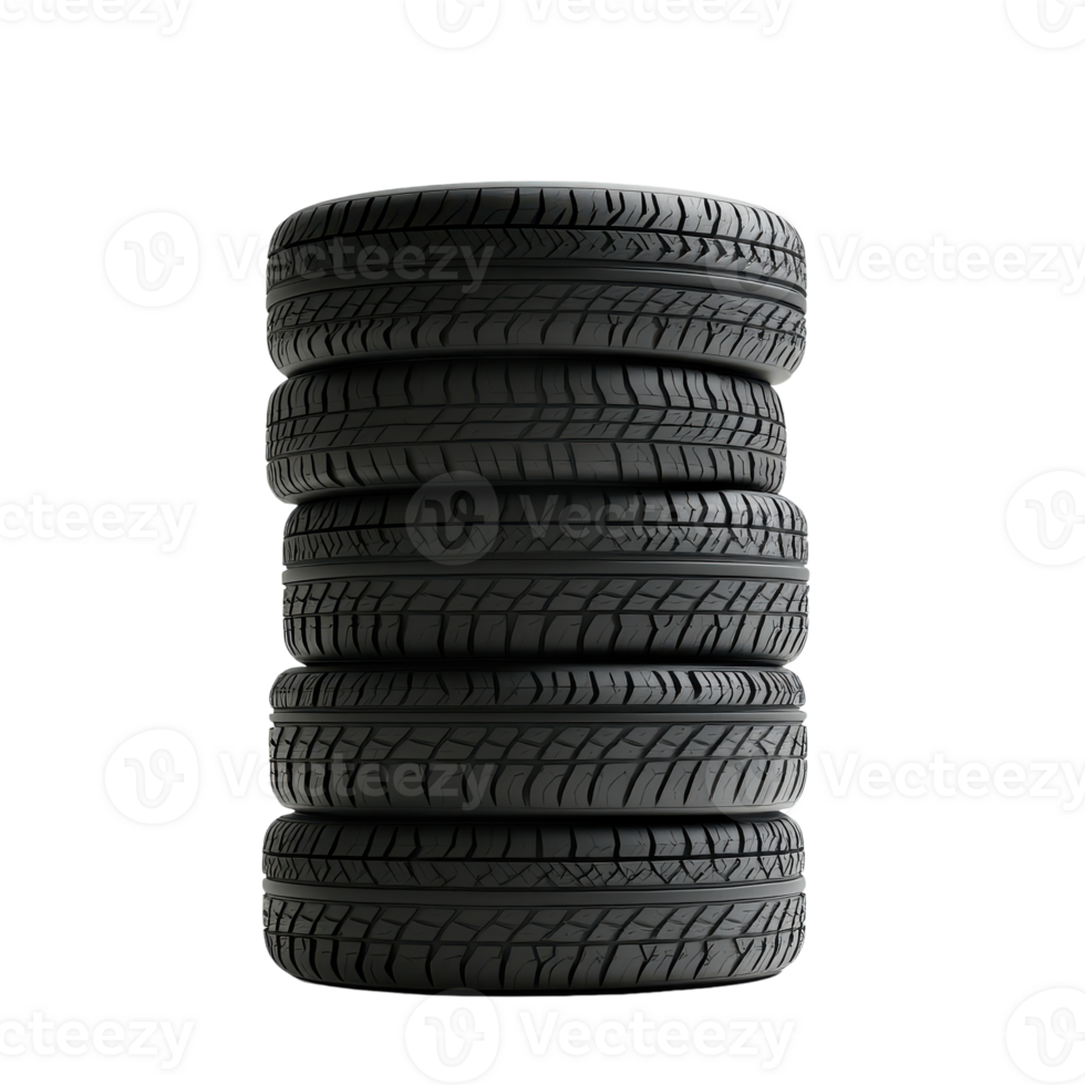 Versatile Stack of Tires for Various Uses Transparent Background. png