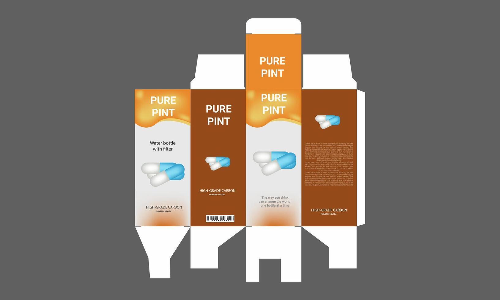 pure pita packaging design template vector