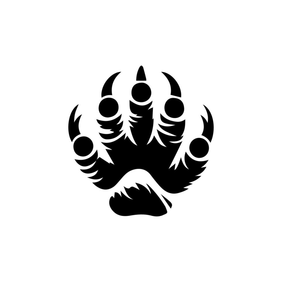 Bear paw print illustration vector