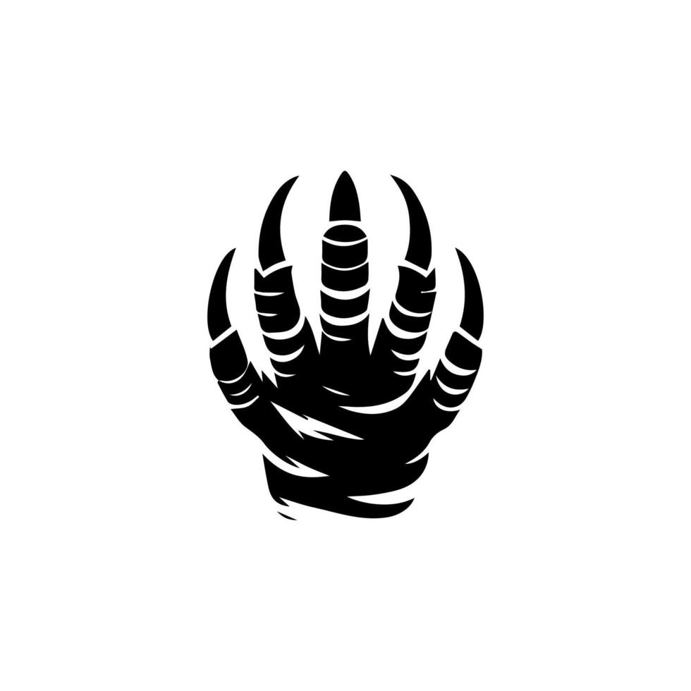 A black and white logo of a claw hand vector