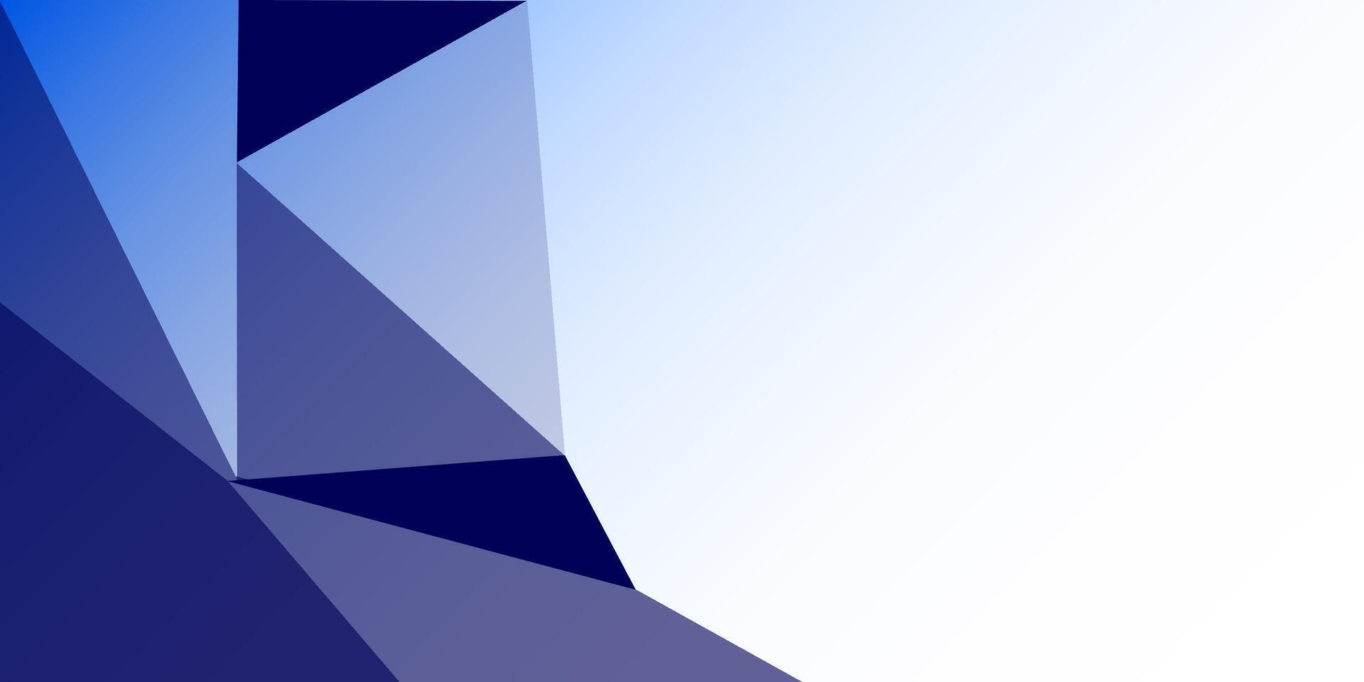 Blue abstract background with triangles vector