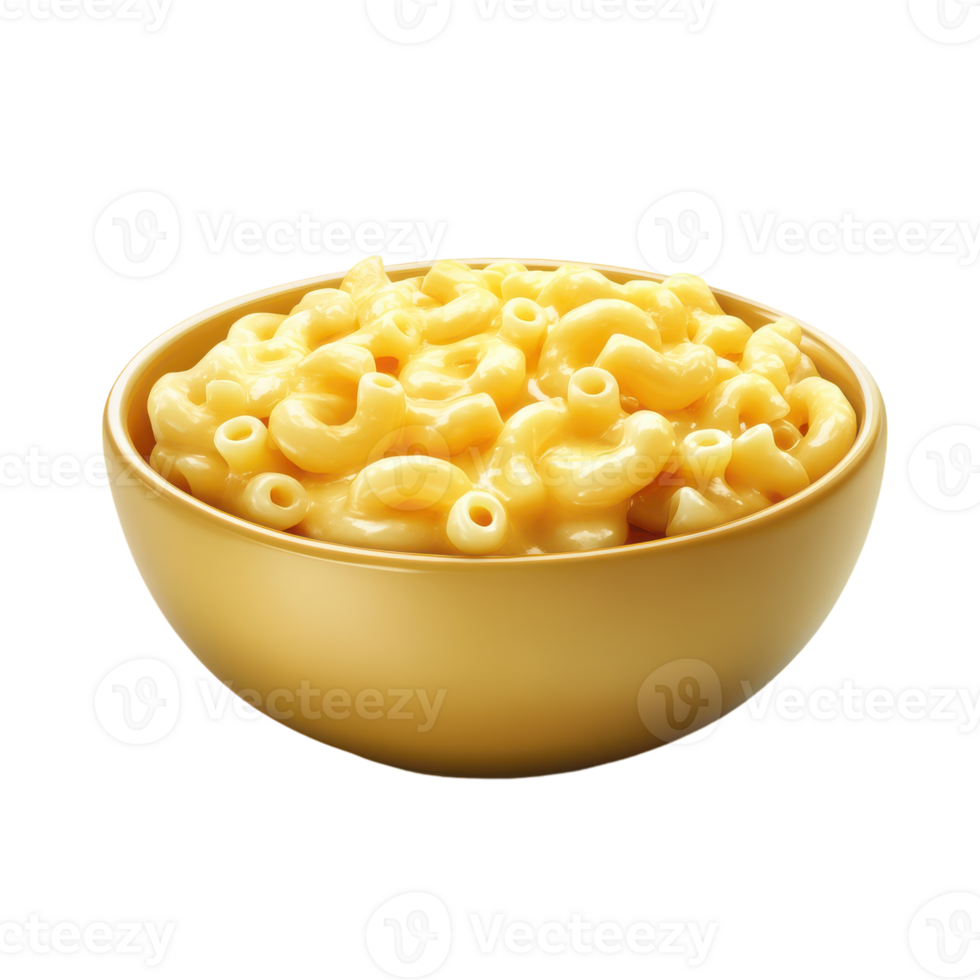A bowl of macaroni and cheese is shown png