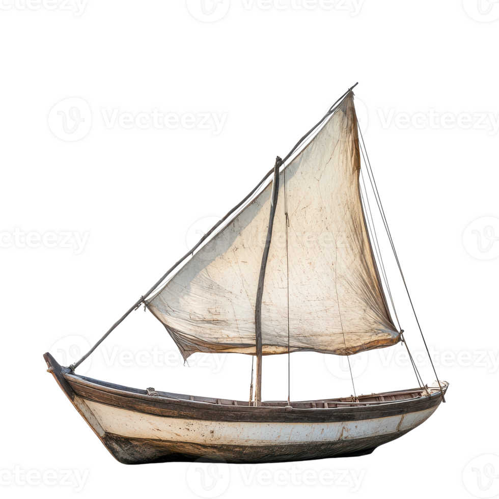 A small boat with a sail on it png