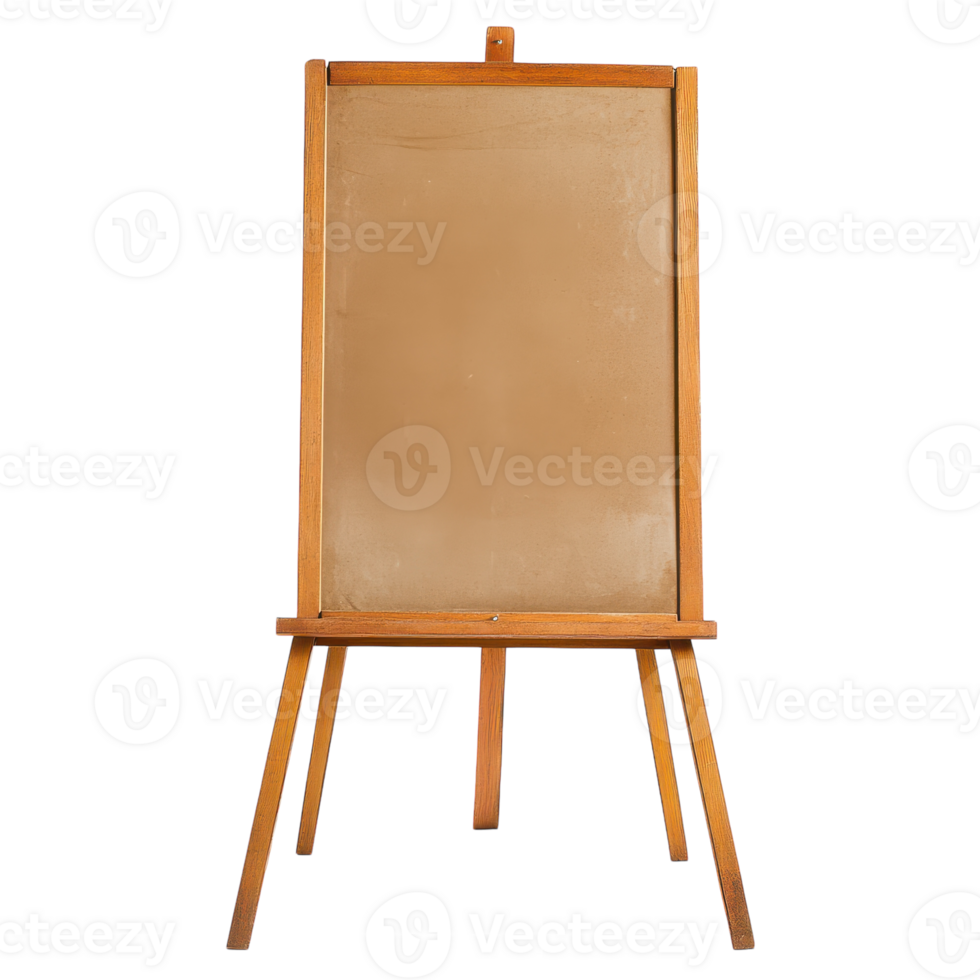 An easel with a blank white board on it png
