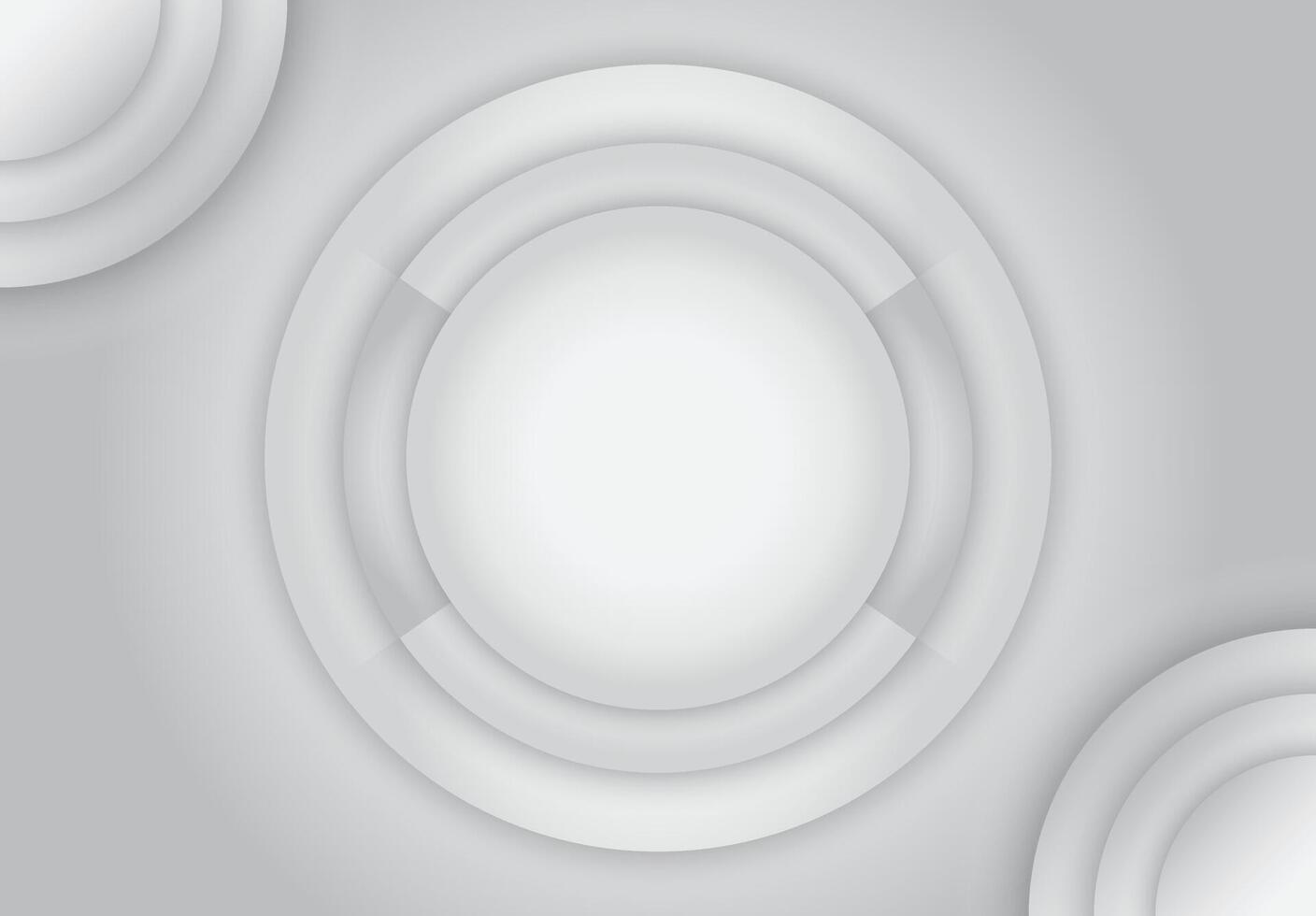 Background of tiered circles with shadows and a large circle in the middle vector