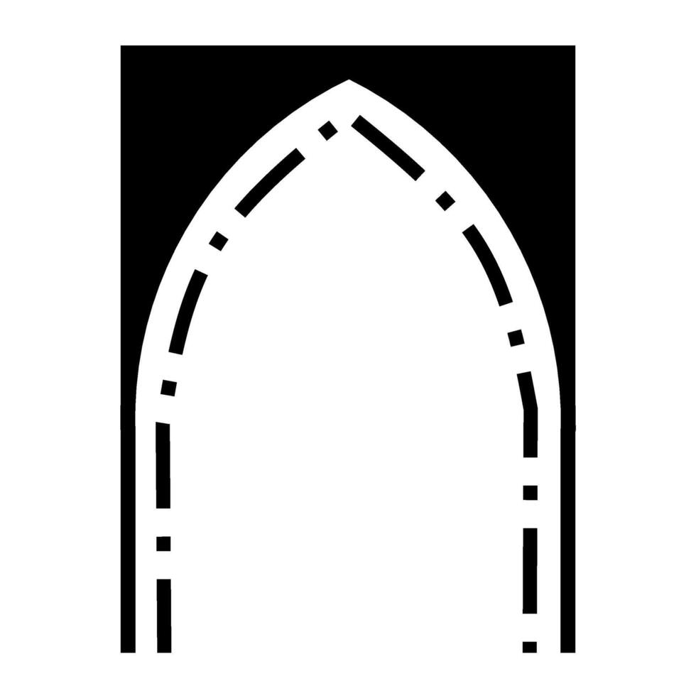 Minimalist Arched Architectural Frame Design, Simple Arched Door or Window Frame Design in Middle Eastern and Islamic Culture Style vector