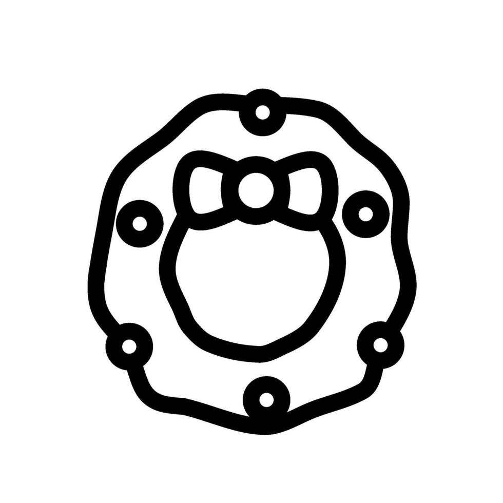 Wreath Icon for Christmas Decoration vector