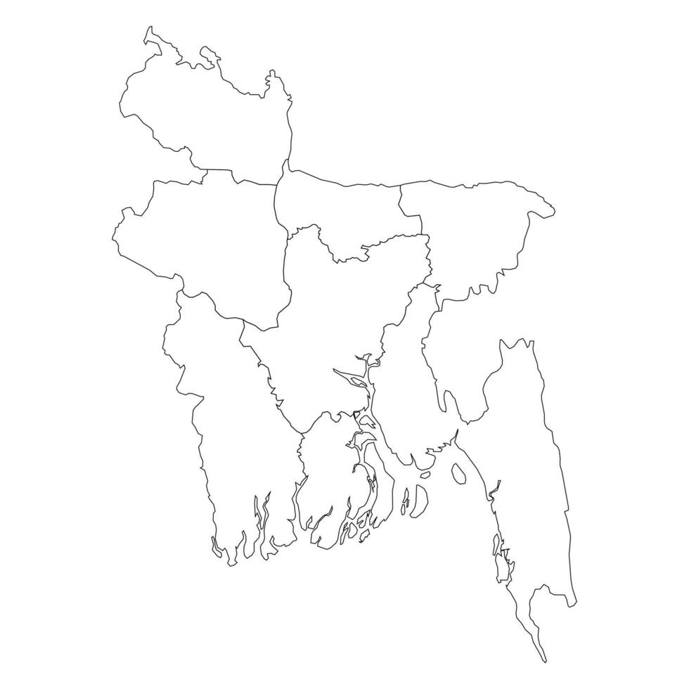 Bangladesh map outline illustration vector