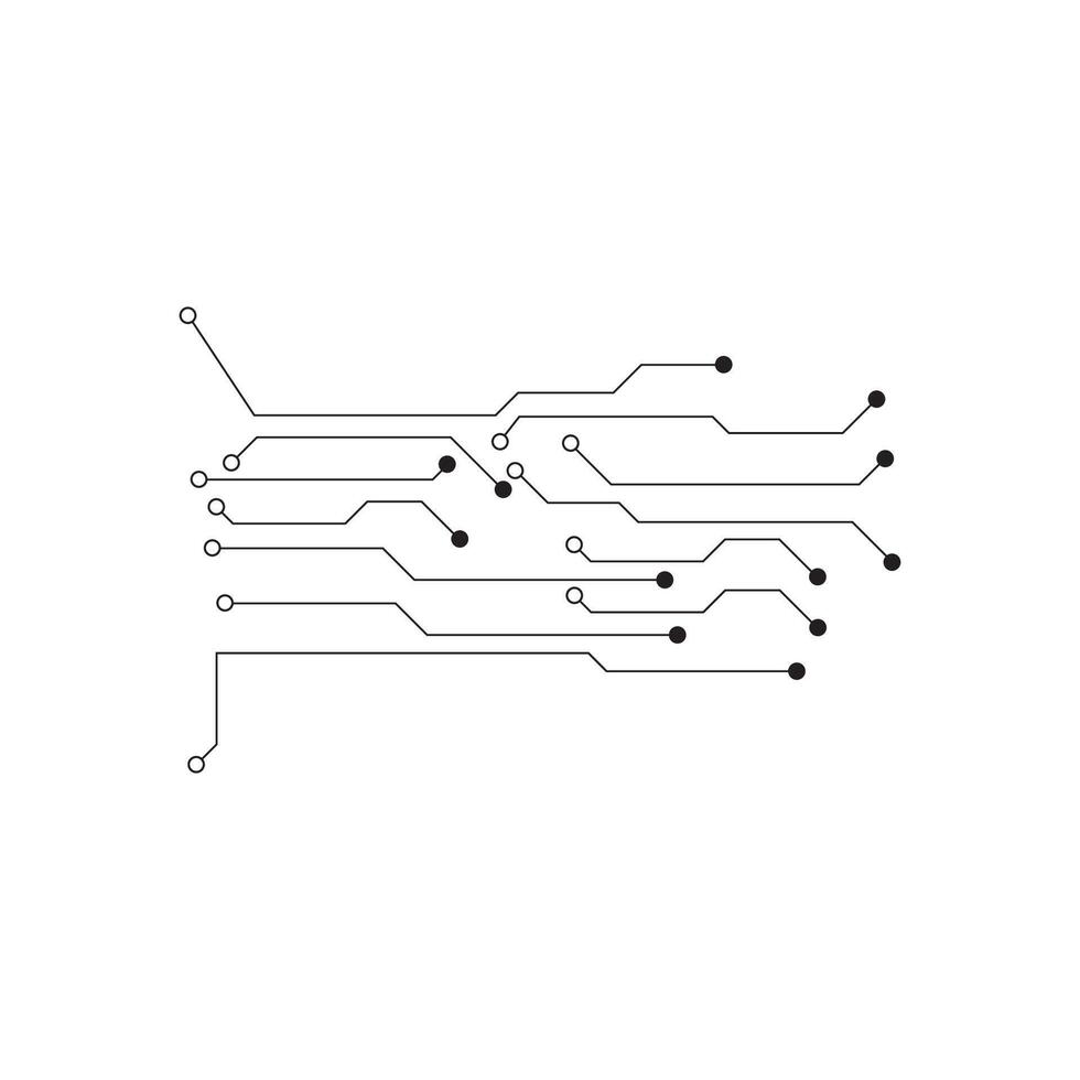Circuit symbol logo technology vector