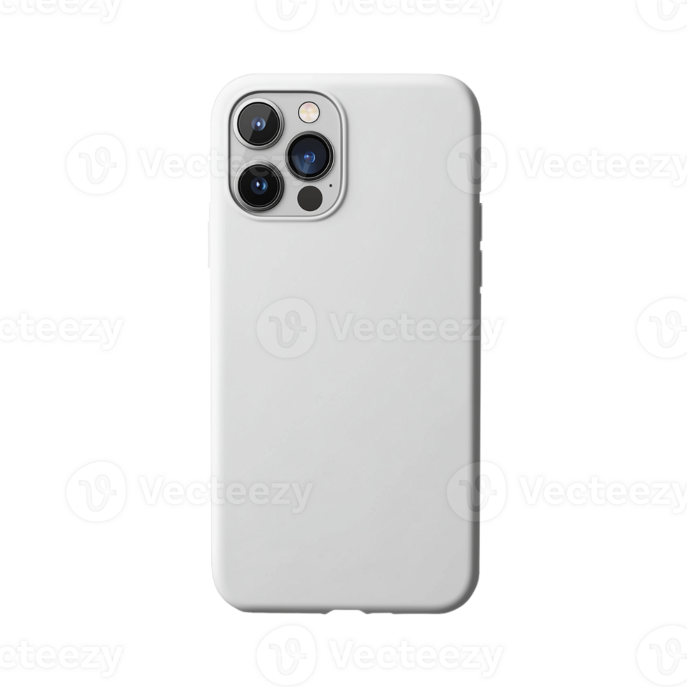 Smartphone with triple camera on transparent background, showcasing modern technology and sleek design png