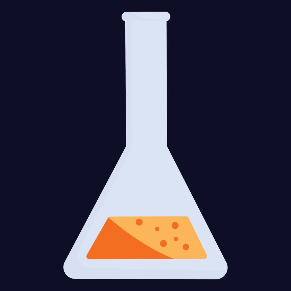 Laboratory experimental equipment icon illustration on Blue background, vector