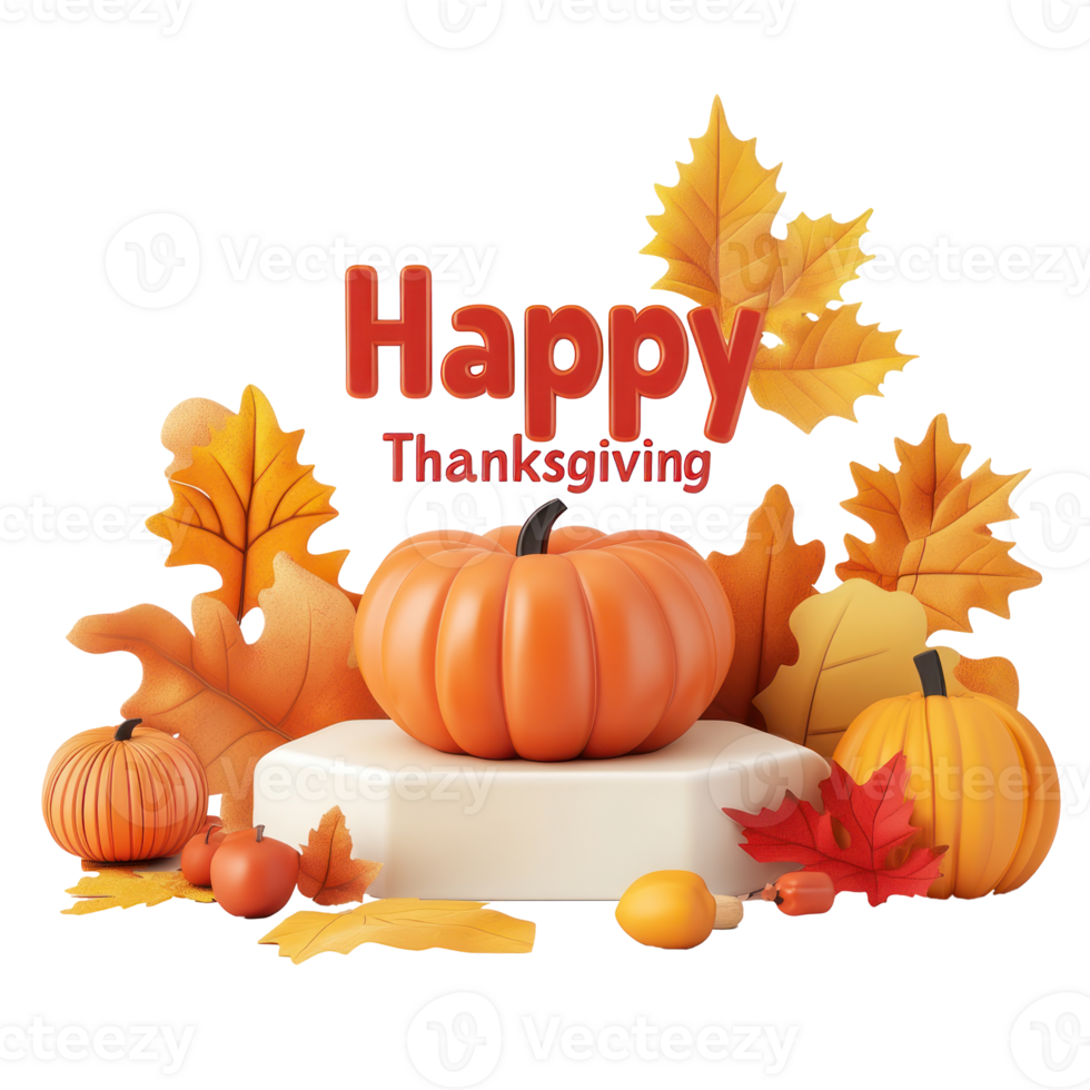 thanksgiving background with pumpkins and leaves png