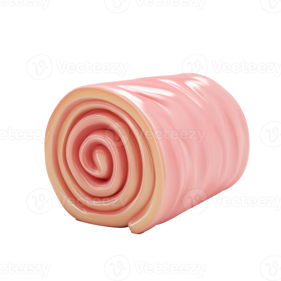a pink roll of candy on a transparent background png
