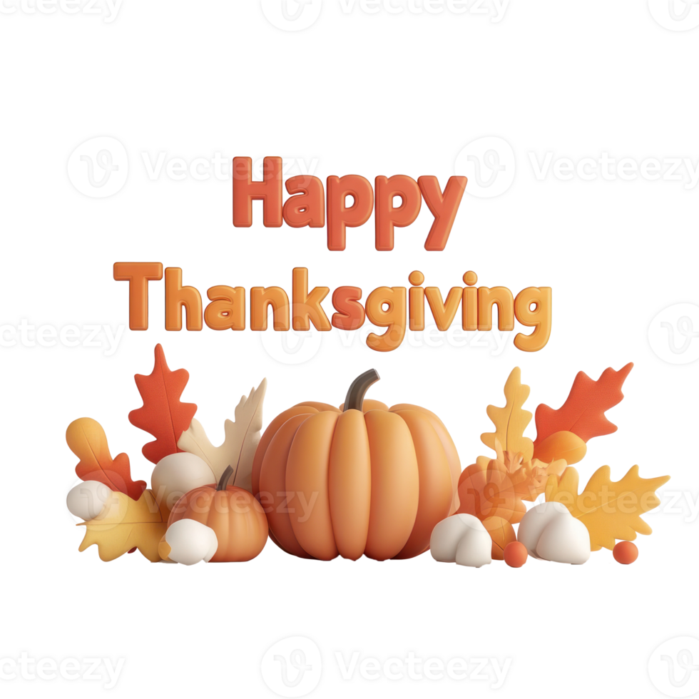 thanksgiving pumpkin and leaves background png