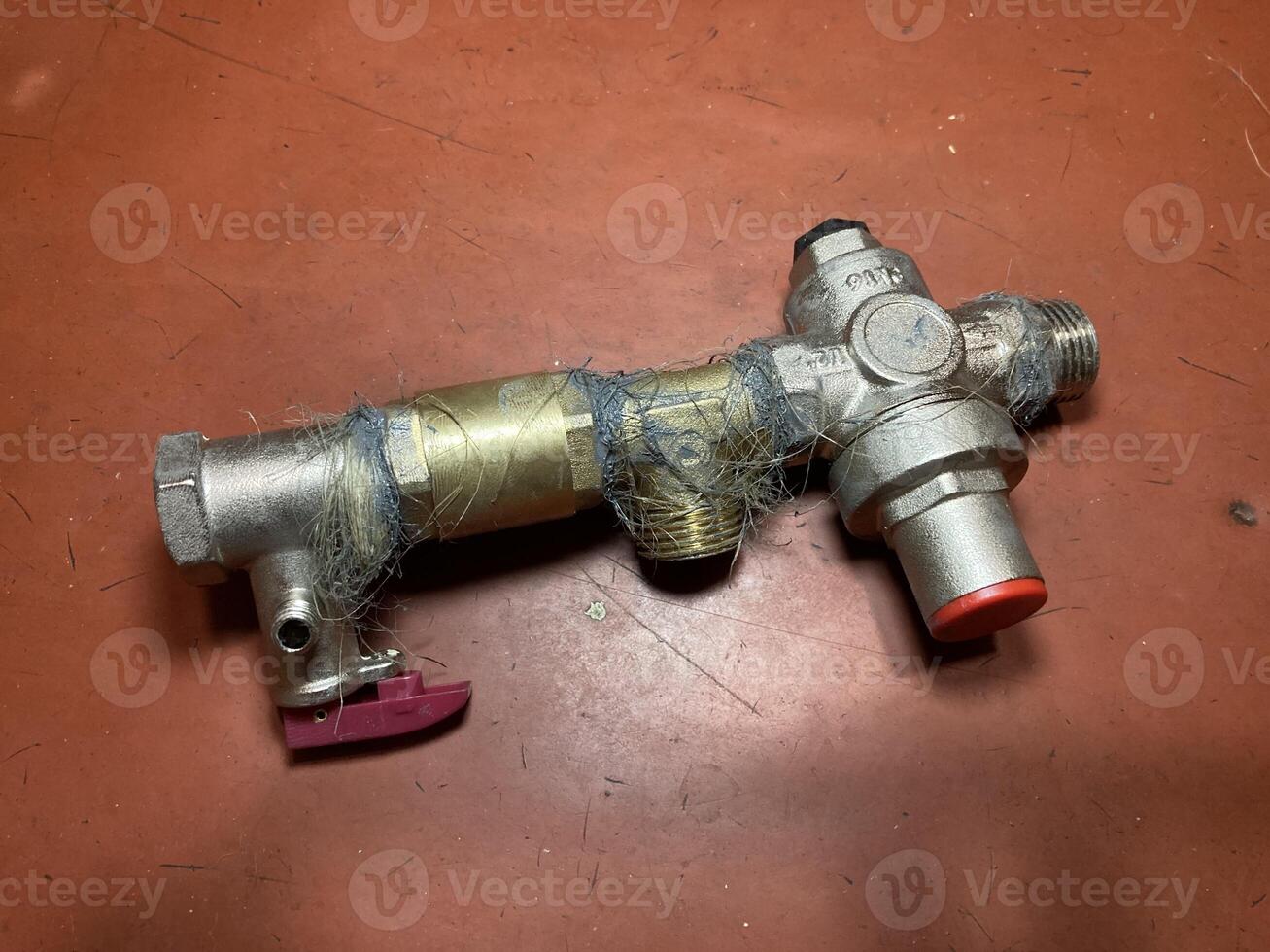 Components for a complete plumbing installation photo