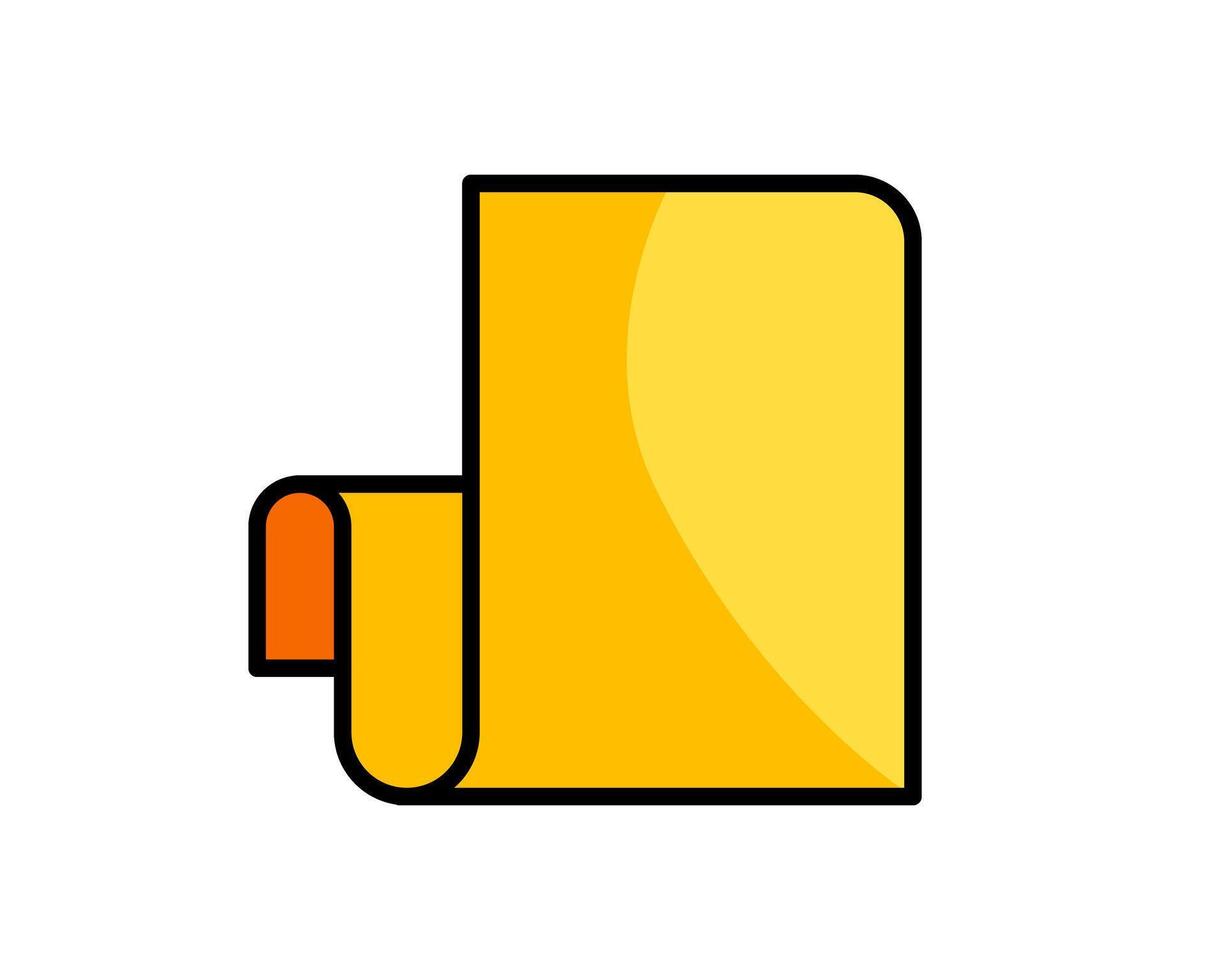 Illustration of paper for writing a note isolated vector