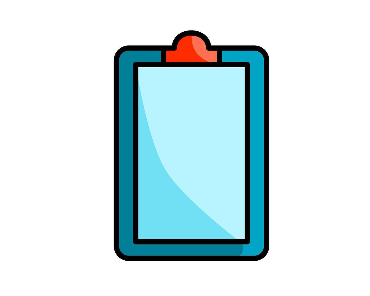 Illustration of blue noteboard for memo or writing a note vector
