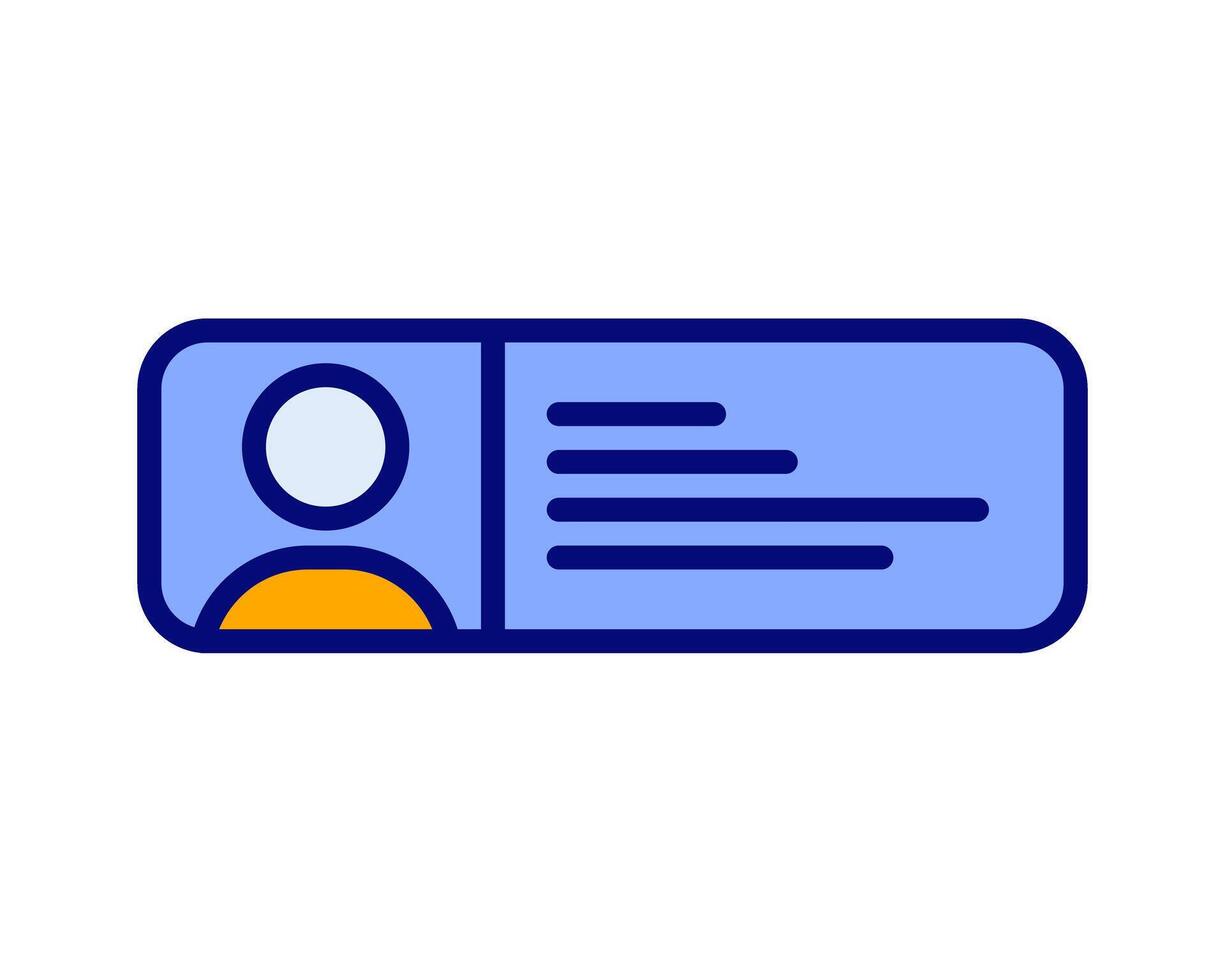 Illustration of note paper with personal information vector