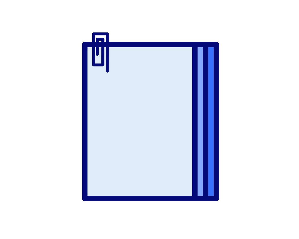 Illustration of three paper notes with clip on the corner vector