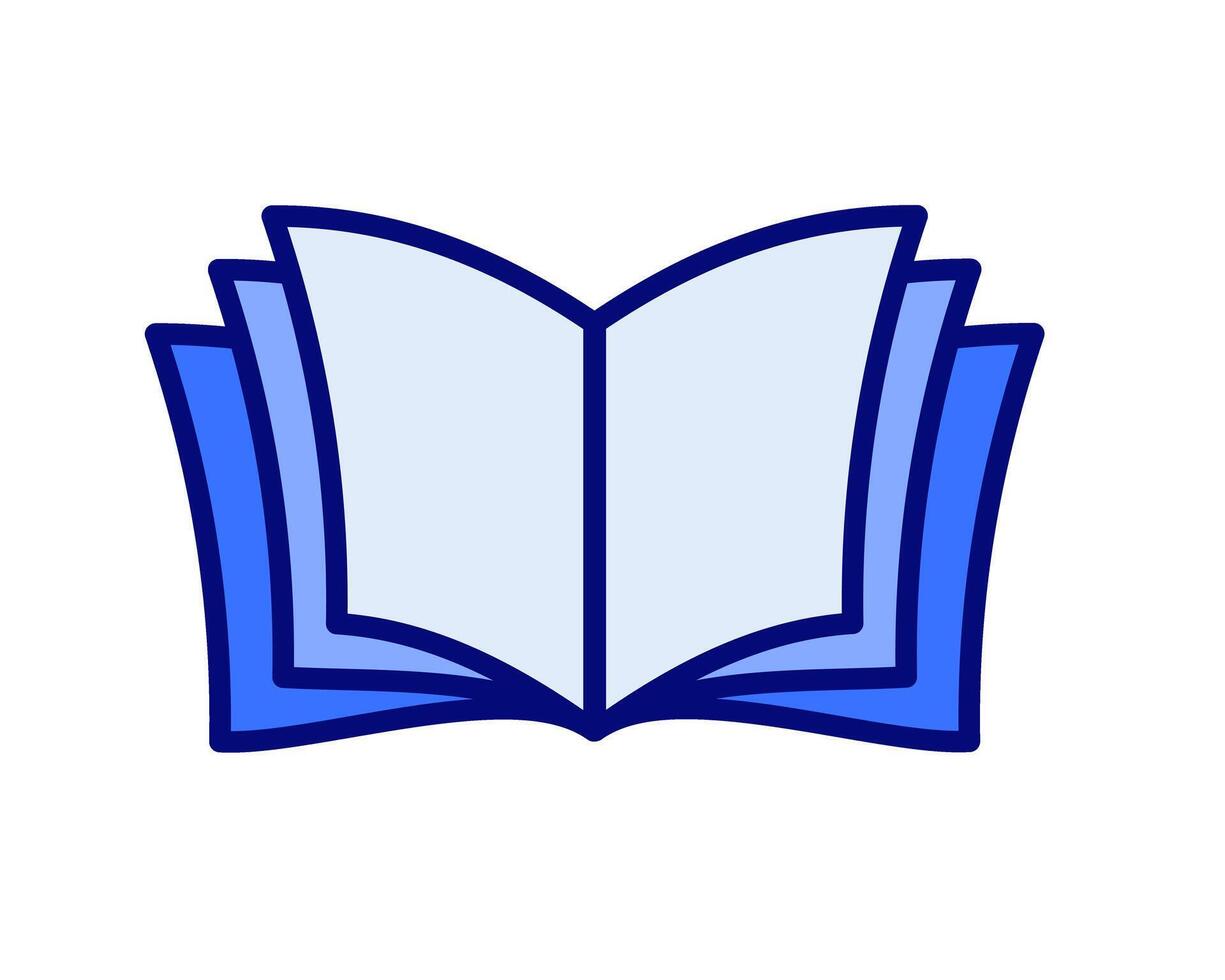 featuring an open book with delicate pages turning, representing the flow of imagination and discovery vector