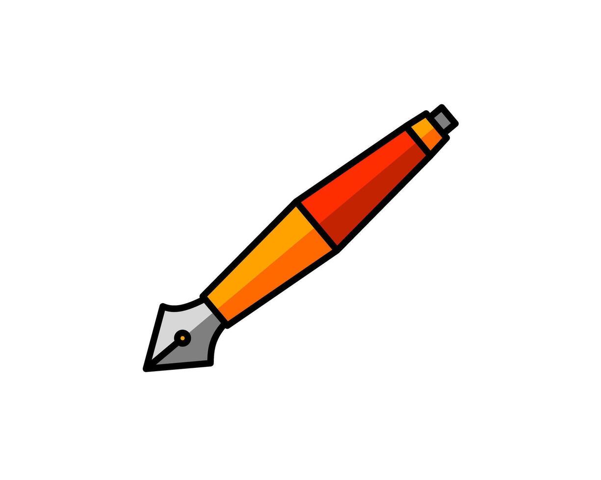 Illustration of a pen for drawing, or creative sketching activities isolated vector