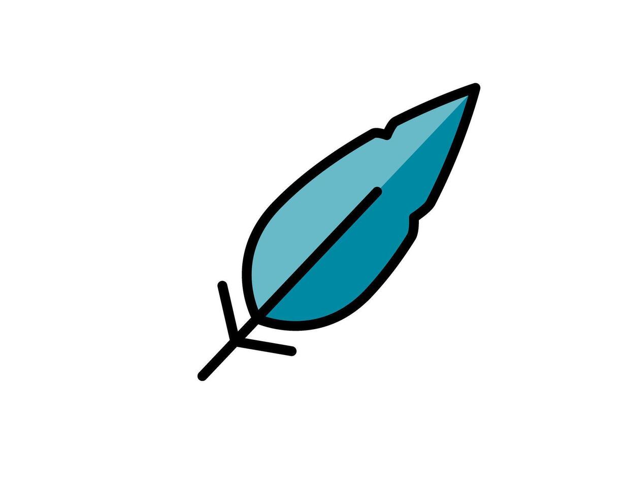 Illustration of a pen marker, for writing, drawing, or creative sketching activities made from goose Feather vector